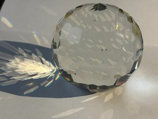 3" faceted glass crystal ball Reflective three inch paperweight decorative globe