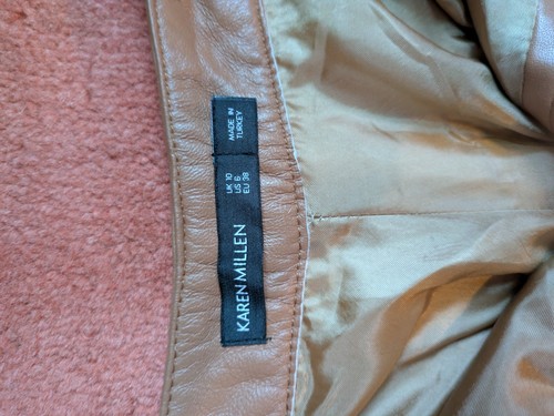 Karen Millen Tan Leather Trousers - UK 10 - Picture 6 of 9