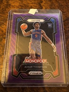 2023-24 Prizm Monopoly Ausar Thompson Purple Wave Prizm RC #27 Pistons