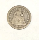 1857 O New Orleans  seated liberty dime - -