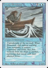 MTG Magic the Gathering Water Elemental (92/306) Revised Edition MP