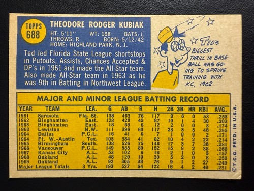 1970 Topps Baseball Cards - Singles - You Pick (Card #'s 501-720)- Free Shipping - Picture 264 of 318