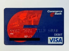 Commerce Bank Debit Card Expired In 2011 TD Bank Holographic Logo Design