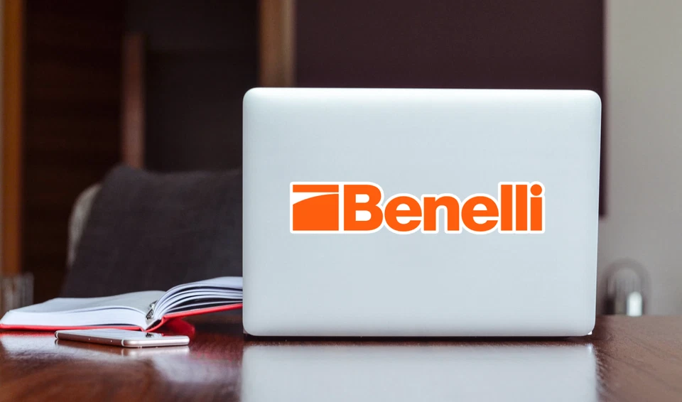 2X Benelli Orange Decal Sticker 3M US MADE Truck Case Shotgun Firearm Hunting - Image 3 of 4