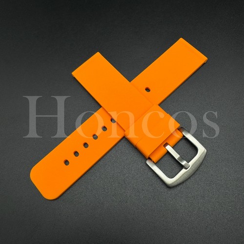 Correa de reloj de goma de silicona de liberación rápida de 10-22 mm para Michele Orange - Imagen 5 de 20