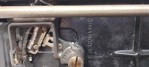1949 SINGER Sewing Machine Portable Electric 128 Bentwood Case AJ Wrinkle Crinkl - Picture 20 of 21
