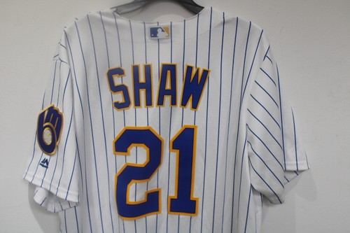 MAJESTIC MILWAUKEE BREWERS JERSEY MLB GENUINE MERCHANDISE VTG LARGE - Picture 7 of 8
