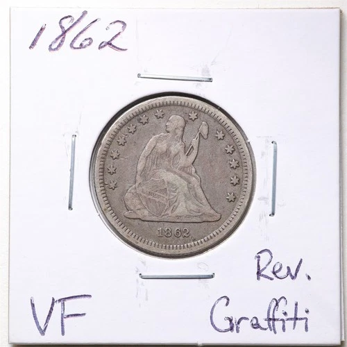 1862-P Seated Liberty Quarter — photo from another recent sale