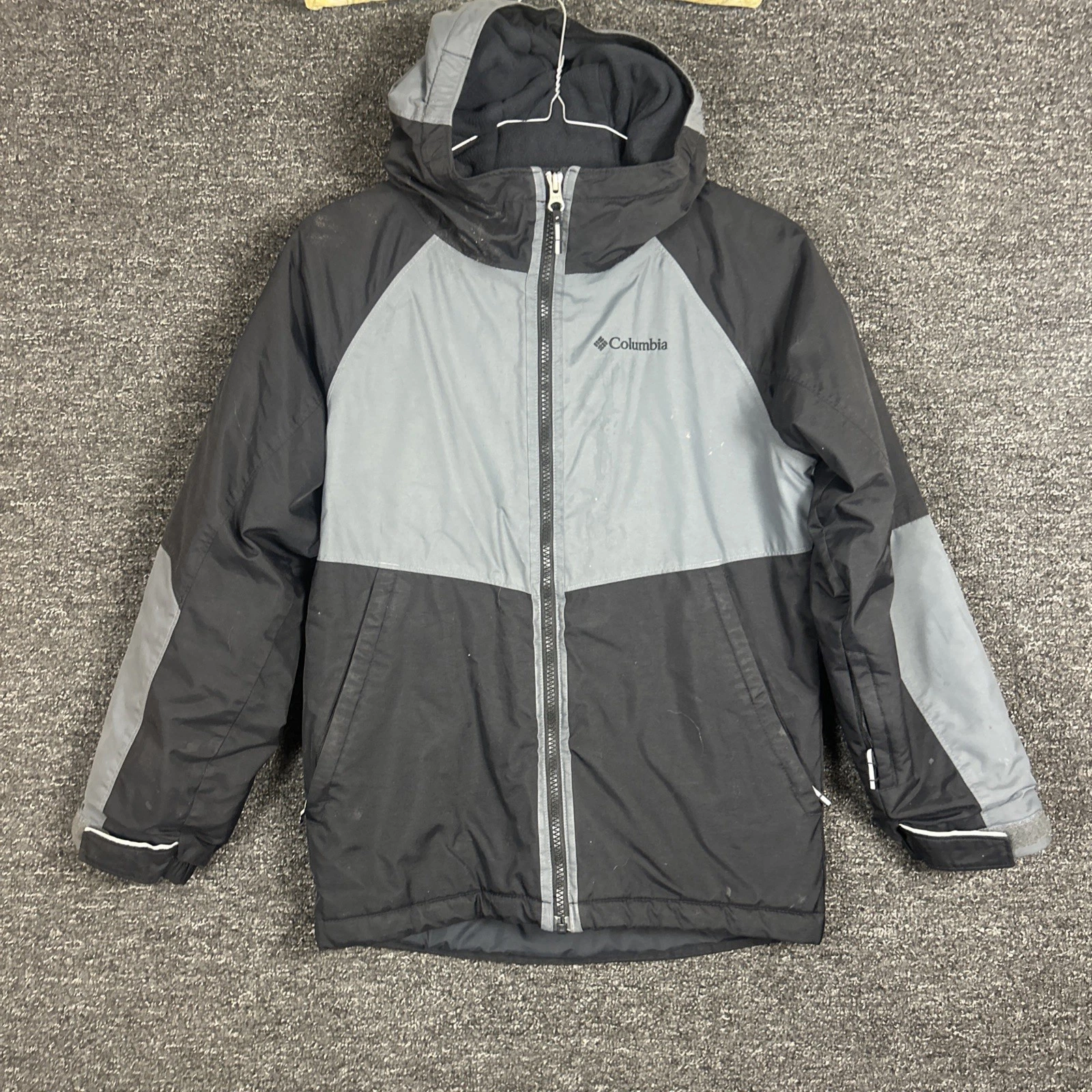 Columbia Boy’s Lightning Lift Waterproof Insulated Jacket Black/Grey-Size M