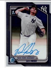 Ben Hess Yankees 2024 Bowman Chrome Draft 1st Bowman Autograph ***