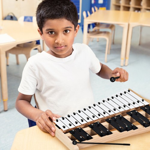 Kinder 27 Noten Glockenspiel Xylophon Aluminium Musikinstrument mit Tasche - Bild 3 von 6
