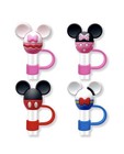 NWT-Disney 4-Pack Silicone Straw Toppers Cap Covers