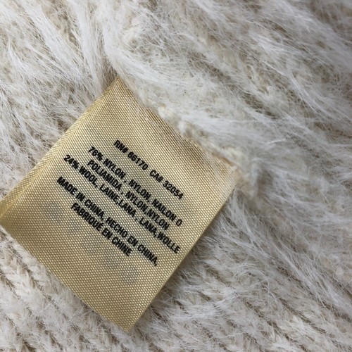 Knitted & Knotted Anthropologie Small Fuzzy Faux Fur Cardigan Sweater WhiteIvory - Bild 12 von 15