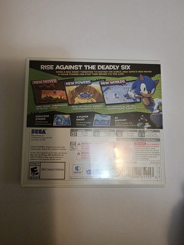 Sonic Lost World (Nintendo 3DS, 2013) CIB komplett GETESTET - Bild 2 von 3