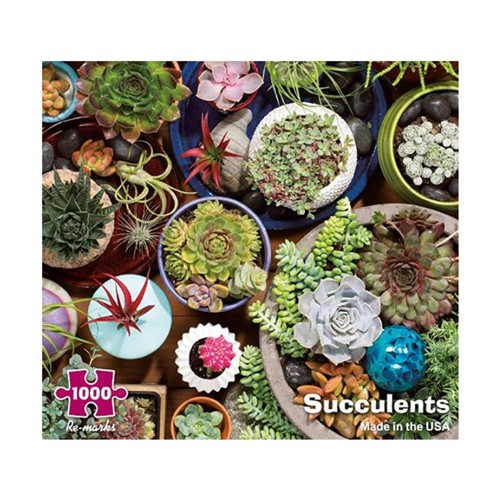 Re-Marks Puzzle Succulents (1000 Pieces) VG+/NM