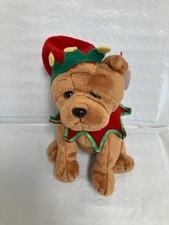 Ty Beanie Baby🎄Elfis The Bulldog 6" L.E Exc New MWMT's