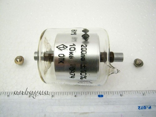 Condensateur à vide 200 pF x 10 kV NEUF - Photo 2/3
