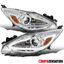 Fit 2010-2013 Mazda 3 LED Bar Projector Headlights Replacement Left+Right 10-13