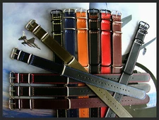 18mm Black Red NATO G10 UTC Flieger RAF watch band strap IW SUISSE 16 20 22 24