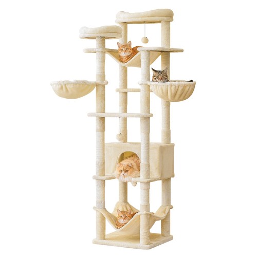 77" Multi-level Cat Tree Tower Activity Center Large Playing House Condo Rest - Bild 8 von 46