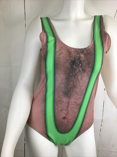 Women’s “Borat Mankini” Inspired One-Piece Padded Swimsuit Sz. XL - Picture 6 of 16