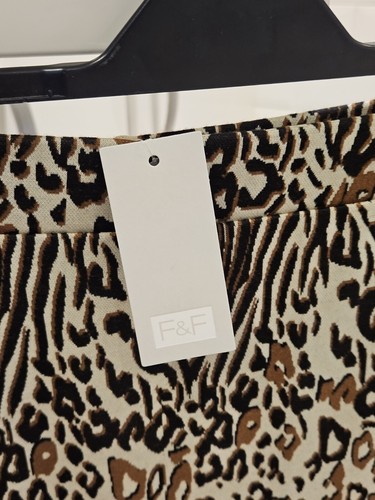 F&F Leopard Print MIDI Skirt Womens Size 10 UK Brand New With Tags - Picture 3 of 8