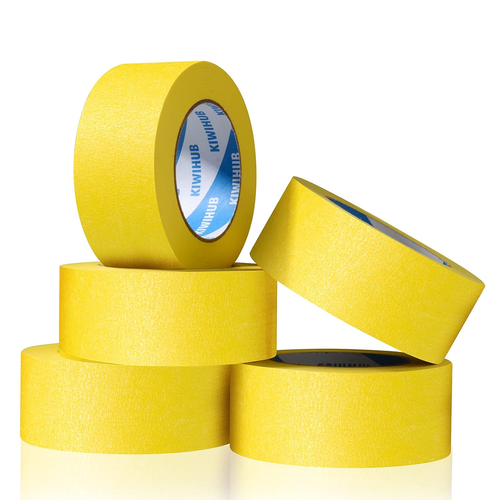 Yellow Painters Tape,2" X 60 Yards X 5 Rolls (300 Yards Total) - Medium Adhesive - Picture 12 of 12