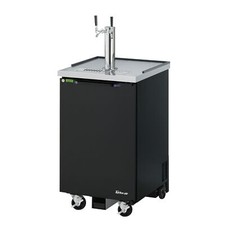 Turbo Air TBD-1SBD-N6 23" 1-Column Black Beer Dispenser w/ 1/2 Barrel Keg Cap...