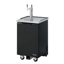 Turbo Air TBD-1SBD-N6 23" 1-Column Black Beer Dispenser w/ 1/2 Barrel Keg Cap...
