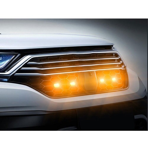 For Honda CRV CR Car Front Grille Bumper Light LED Amber Lights Grill Cover Trim - Bild 8 von 12