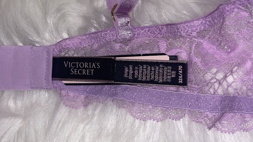 Victorias Secret Bombshell Plunge Bra Super Padded Add 2 Cups Womens 32A Purple - Picture 7 of 8
