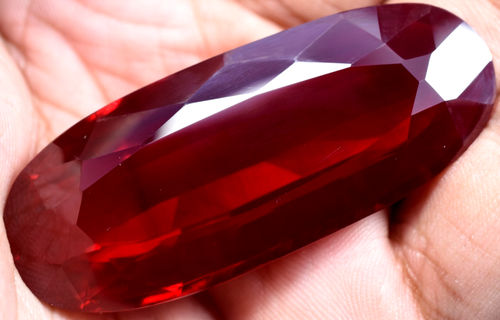 Natural 156.25 Ct Huge Blood Red Ruby Mozambique GGL Certified Loose Gemstone - Picture 10 of 16