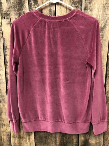 NEW Chelsea & Violet Velvet Soft Sweater Top Shirt L/S NWT XS Plum $58 Comfy 1 - Picture 4 of 4