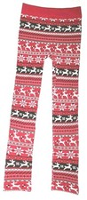 Christmas Holiday Women's Festive Jacquard Santa Dog Snowflakes Legwear Leggings