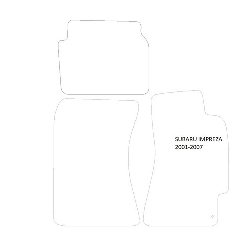 Car Mats for SUBARU IMPREZA + WRX & Sti 01-07 BLACK CARPET + 1 x retaining clip - Picture 2 of 6
