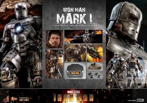 Hot Toys MMS605-D40 Iron Man Mark 1 Traje Diecast Escala 1/6 12" Figura TOTALMENTE NUEVA - Imagen 2 de 5