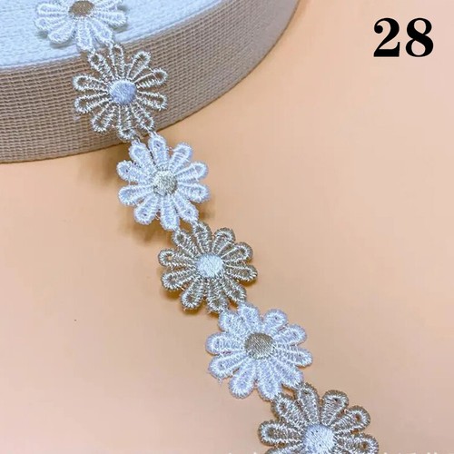 1Yard Daisy Flowers Trim Ribbon CRAFTS Scrapbook Wedding Sewing Craft Decor/ - Picture 50 of 54