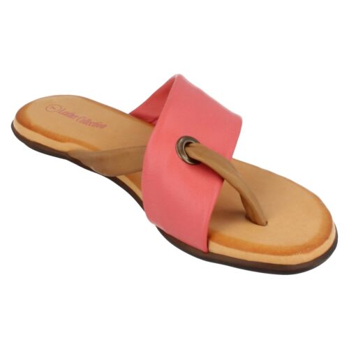 Ladies F0R0199 Flip Flops By leather Collection Retail Price £15.00 - Imagen 17 de 19