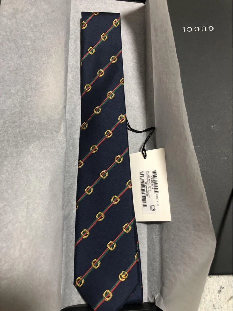 Cravate authentique GUCCI gucci véritable soie multicolore 100 % luxe fabriquée en Italie Z18