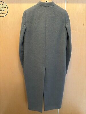 RICK OWENS Sisyphus FW 18 Gray Wool Fuzzy Snap Button Long RICK OWENS Sisyphus FW 18 Gray Wool Fuzzy Snap Button Long