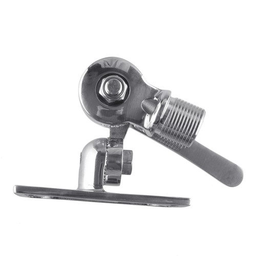 Universal Chrome VHF Adjustable Antenna Base Marine Dual Axis Mount for Boat RV - Zdjęcie 2 z 6