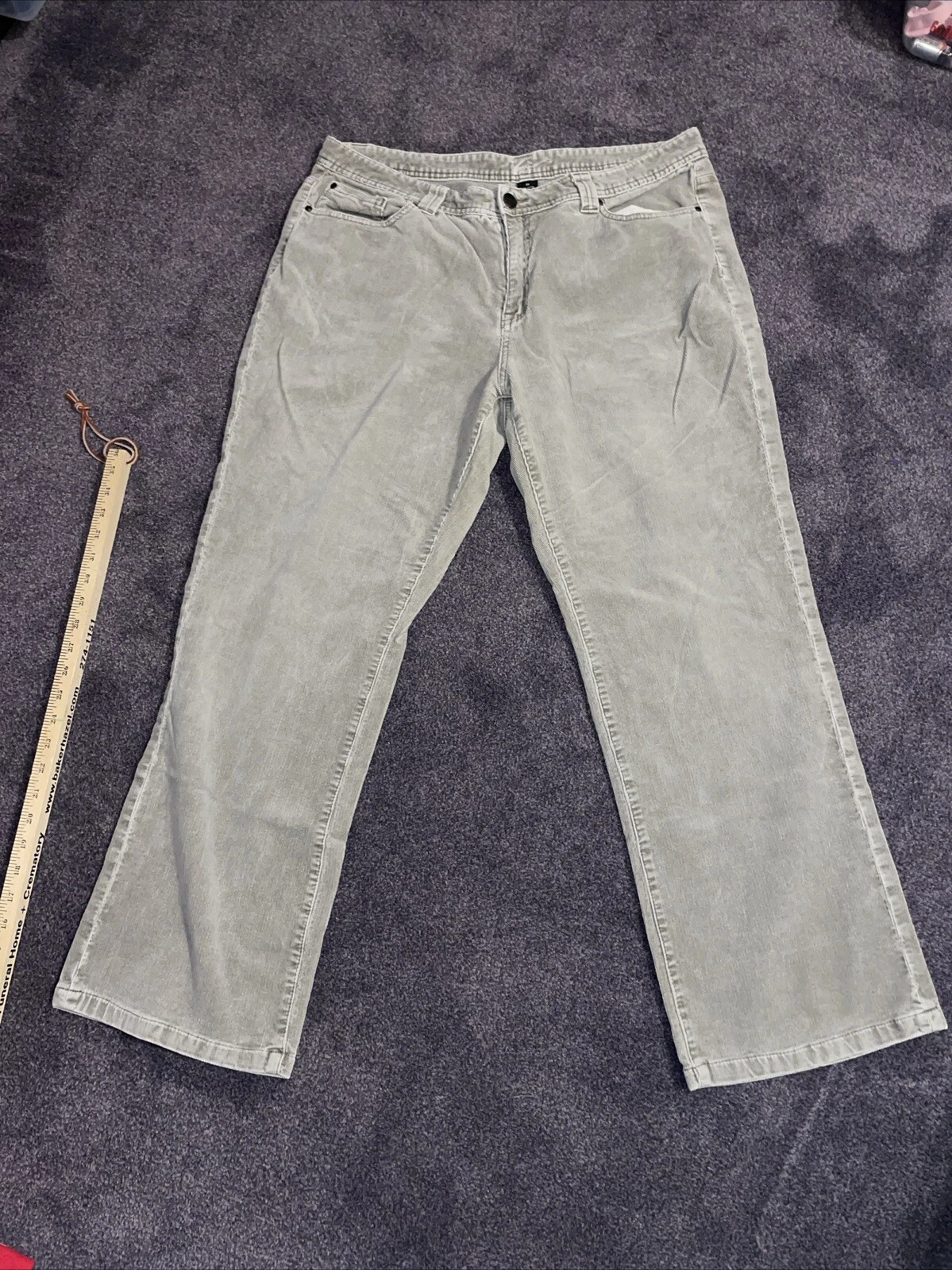 Pantalon en velours côtelé Lane Bryant Venezia Supreme pour femme plus 20 marron marron marron stretch