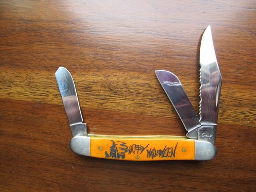 Case XX Halloween Persimmon Bone Stockman