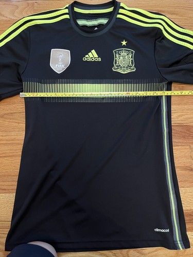 Adidas Spain FIFA 2010 Jersey Small Black Green Logo Short Sleeve Soccer - Picture 8 of 9