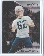 RARE 2023 PANINI BLACK CHAD RYLAND ROOKIE CARD #161 ~ 01/75 UNIQUE ~ E. MICHIGAN