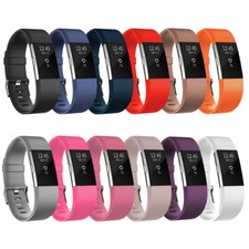StrapsCo Silicone Replacement Strap Band for Fitbit Charge 2