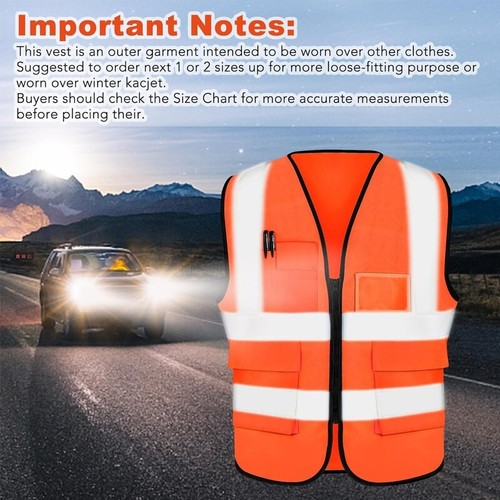 High Visibility Reflective Safety Vest for Men Women Work Construction Vest - Picture 6 of 42