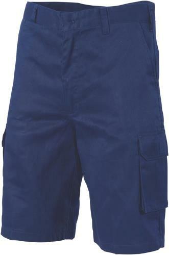 3 x DNC Workwear Mens Lightweight Cool Breeze Cotton Cargo Shorts Pockets 3304 - Picture 3 of 3