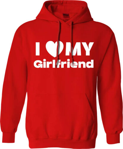 I Love My Girlfriend Hoodie Heart Love Valentines Day Party Gifts Class Hood - Picture 13 of 16