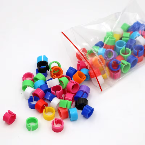 100Pcs Birds Pigeon Feet Rings 10 Colors Inner Diameter 8Mm Plastic Dove Clip Ri - Picture 7 of 12